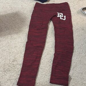 Red BU Logo Leggings
